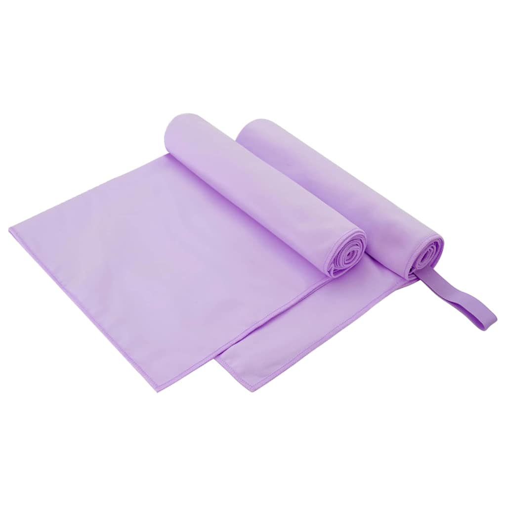 Αθλητικές Πετσέτες 2 pcs Μοβ 100 x 50 cm