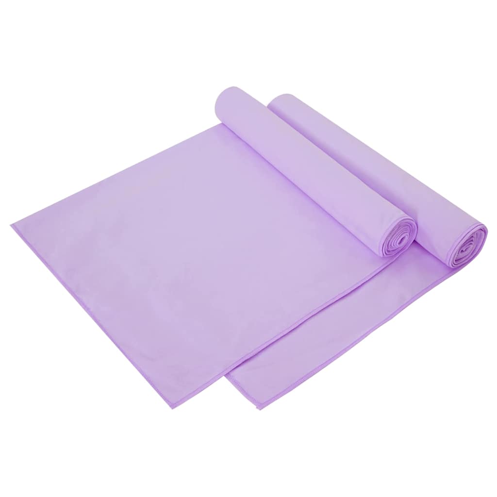 Αθλητικές Πετσέτες 2 pcs Μοβ 140 x 70 εκ