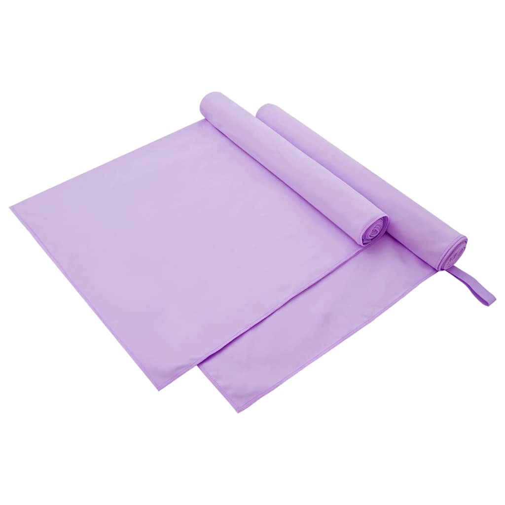 Αθλητικές Πετσέτες 2 pcs Μοβ 180 x 90 cm