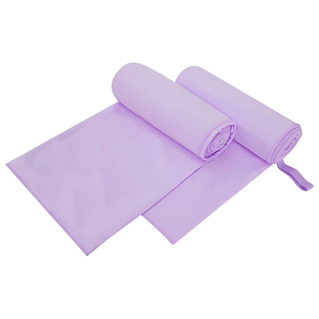 Αθλητικές Πετσέτες 2 pcs Μοβ 200 x 100 cm