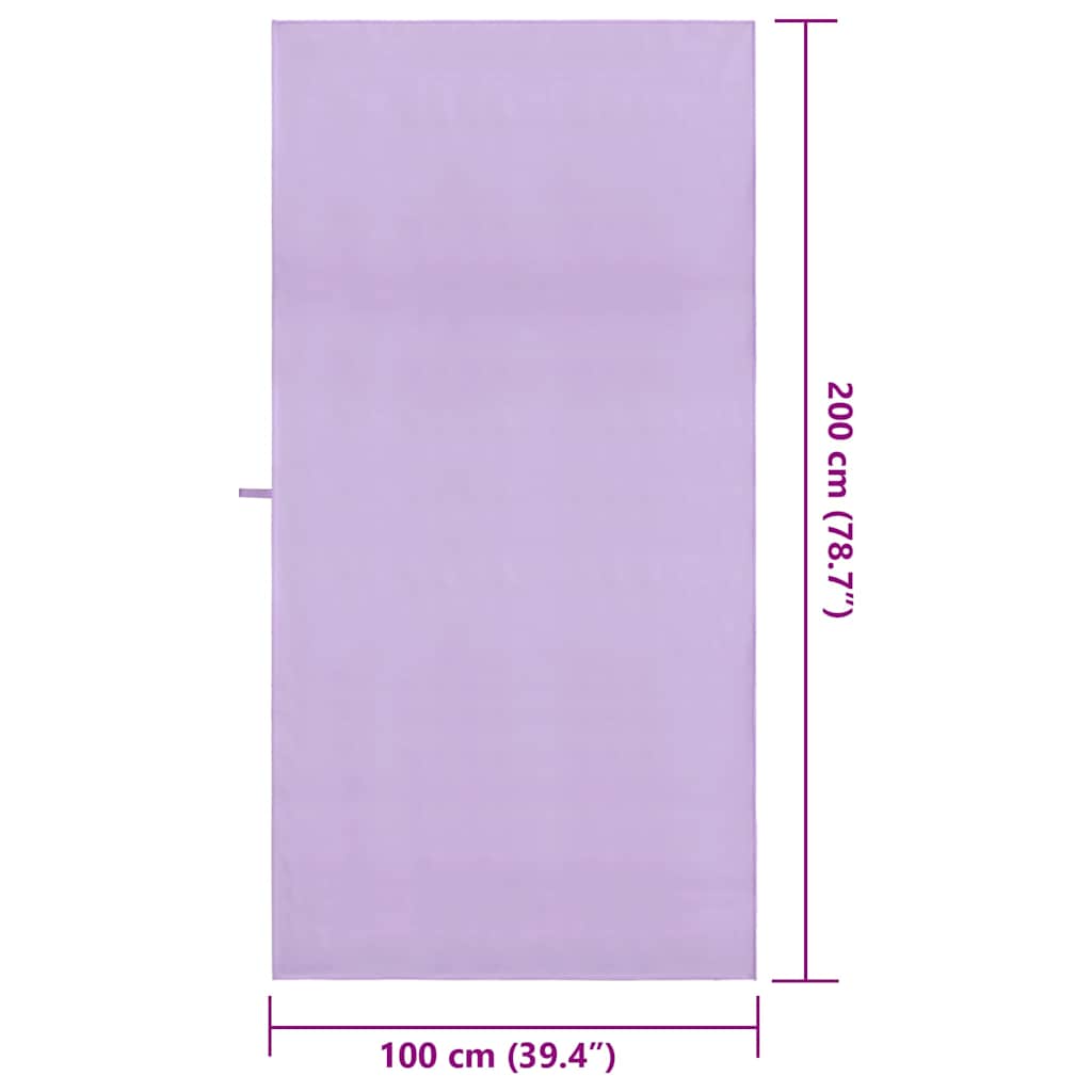 Αθλητικές Πετσέτες 2 pcs Μοβ 200 x 100 cm
