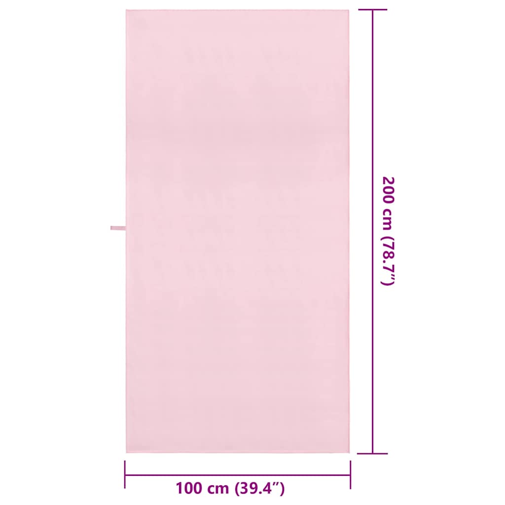Αθλητικές Πετσέτες 2 pcs Ροζ 200 x 100 cm