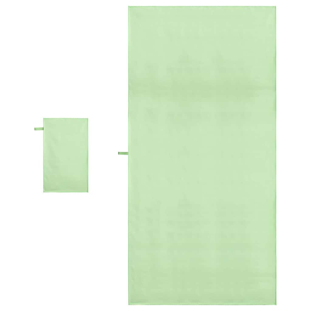 Σύνολο πετσέτας αθλητισμού 2 pcs Πράσινο ύφασμα