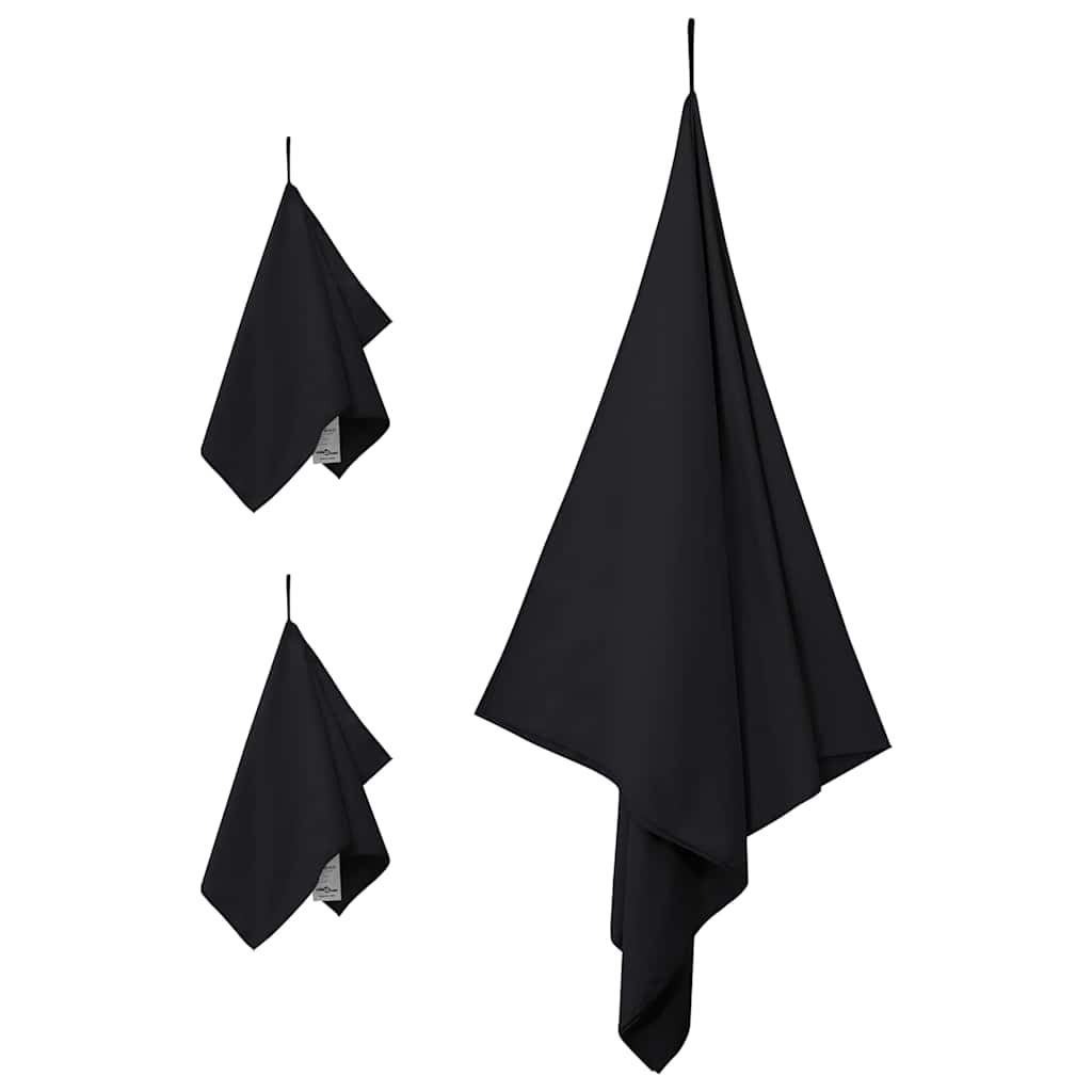 Σύνολο πετσέτας αθλητισμού 3 pcs Μαύρο