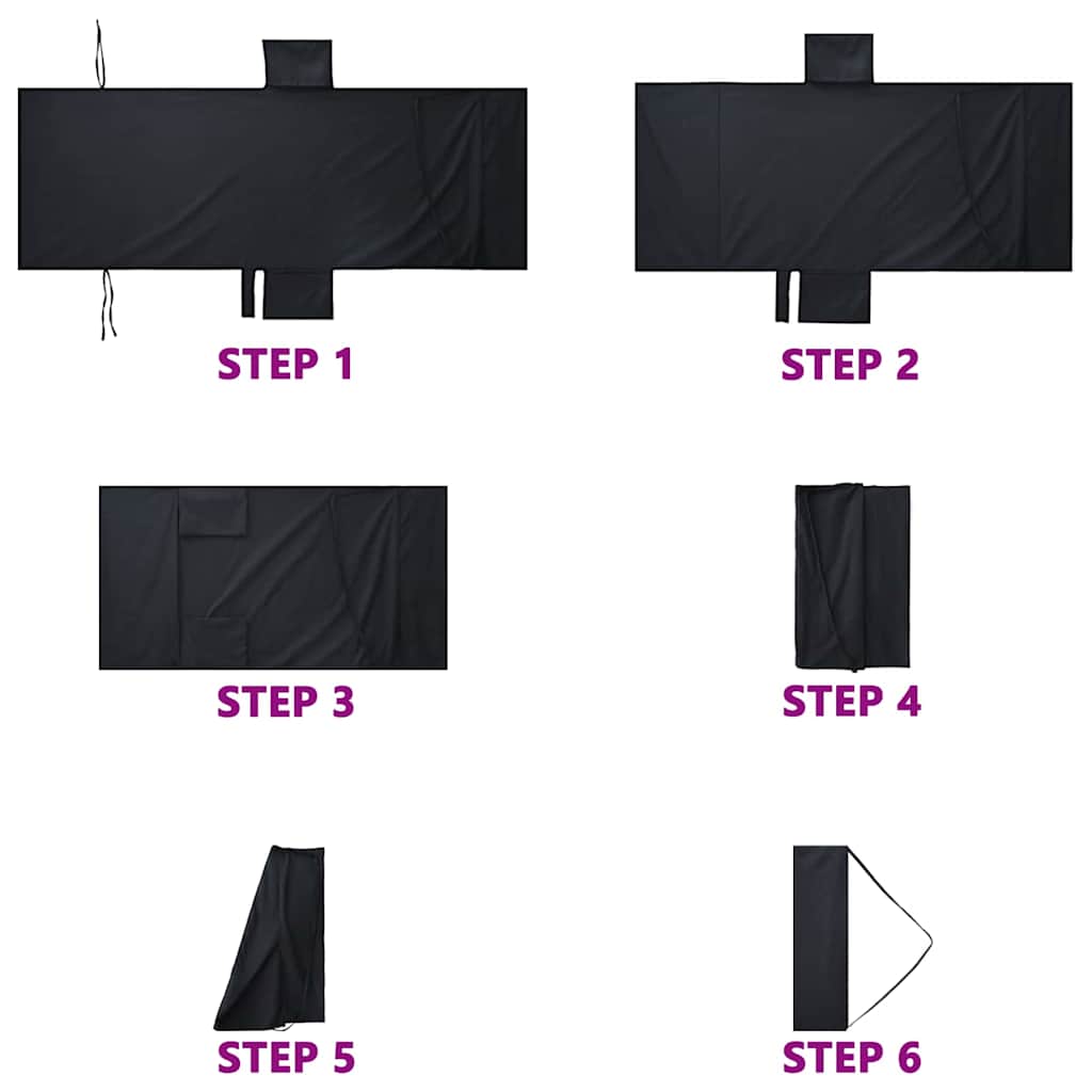 Πετσέτες ξαπλώστρας 2 pcs Μαύρο 210 x 75 cm