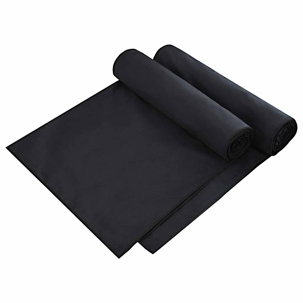 Πετσέτες ξαπλώστρας 2 pcs Μαύρο 210 x 75 cm