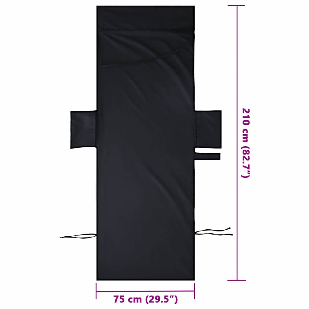 Πετσέτες ξαπλώστρας 2 pcs Μαύρο 210 x 75 cm