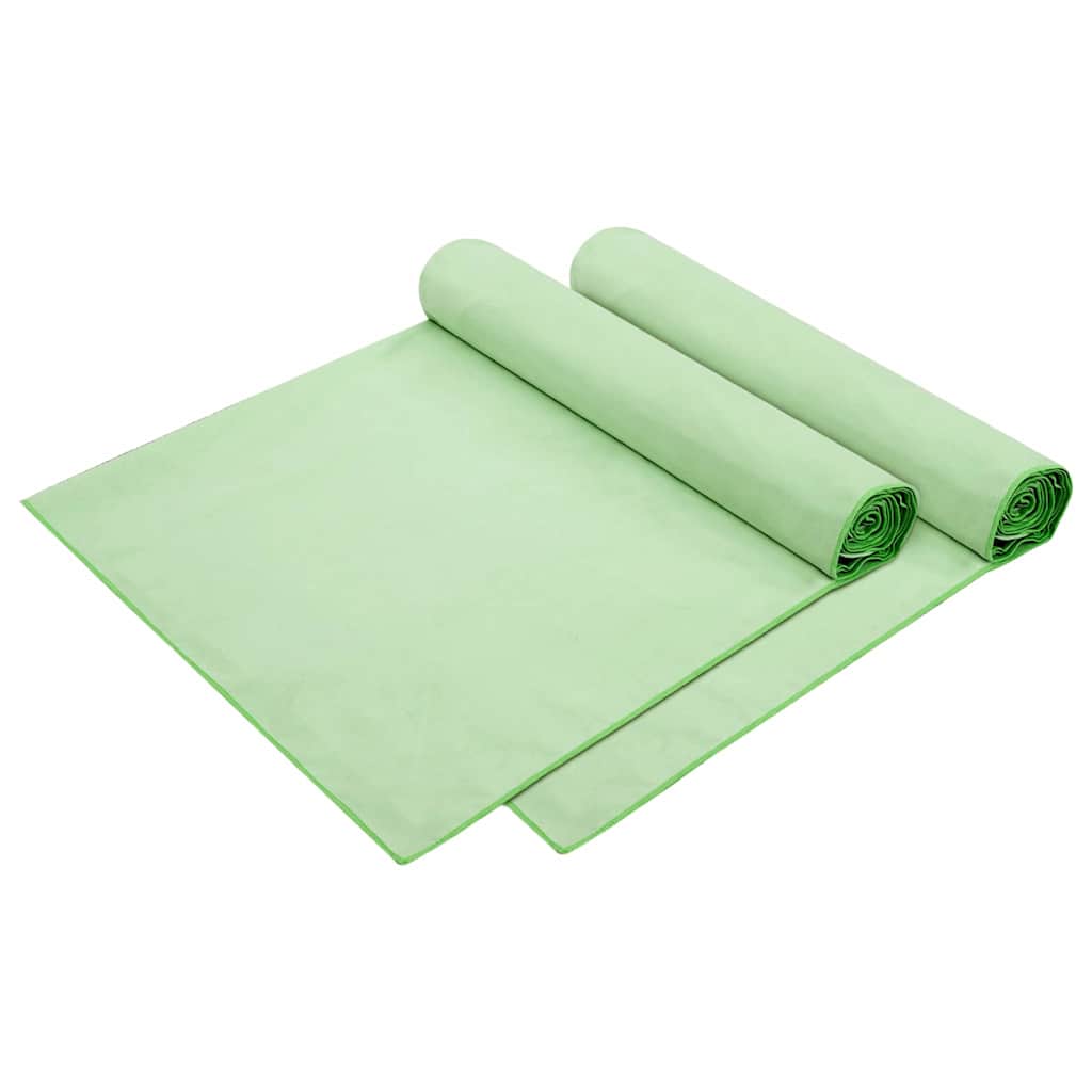Πετσέτες ξαπλώστρας 2 pcs Πράσινο 210 x 75 cm