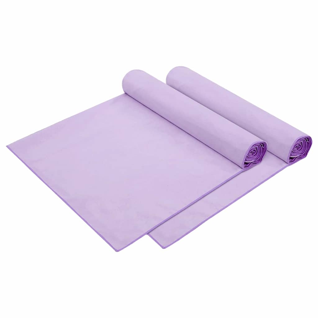 Πετσέτες ξαπλώστρας 2 pcs Μοβ 210 x 75 cm