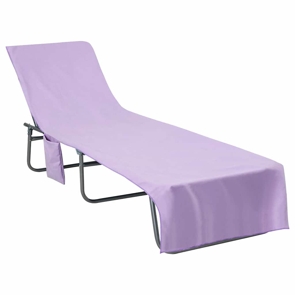 Πετσέτες ξαπλώστρας 2 pcs Μοβ 210 x 75 cm