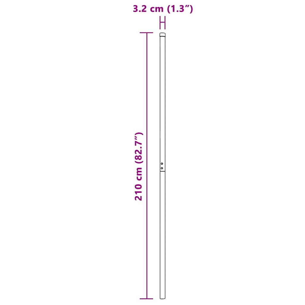 Στύλος Περιφράξεων 12 pcs Πράσινο Ατσάλι με Επικάλυψη Πούδρας
