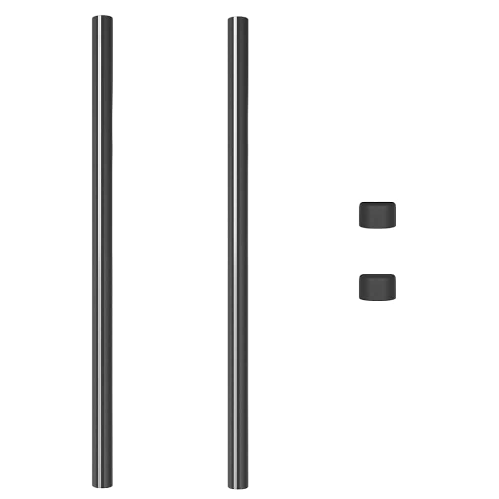 Στύλος Περιφράξεων 2 pcs Γκρι 110 cm