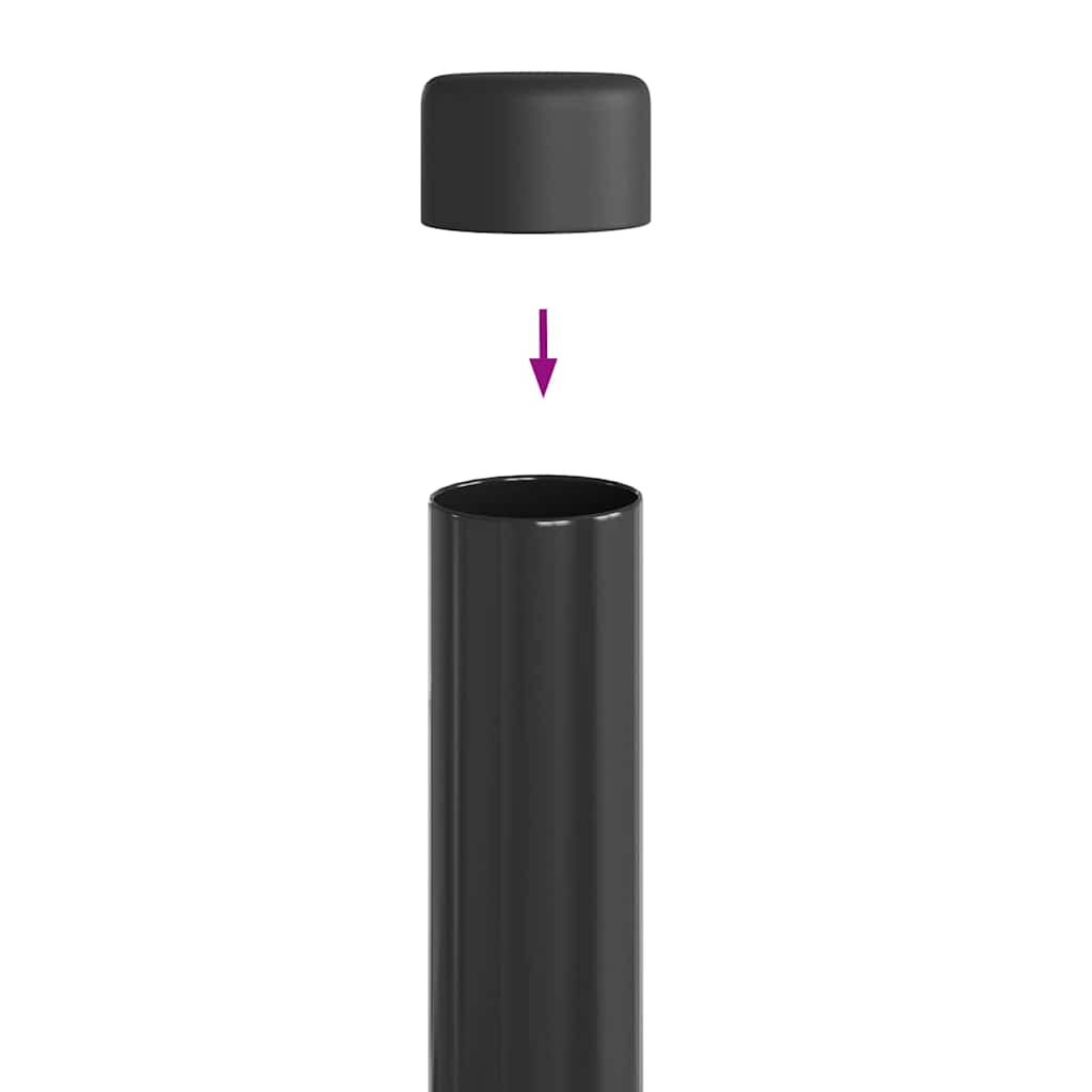 Στύλος Περιφράξεων 2 pcs Γκρι 110 cm