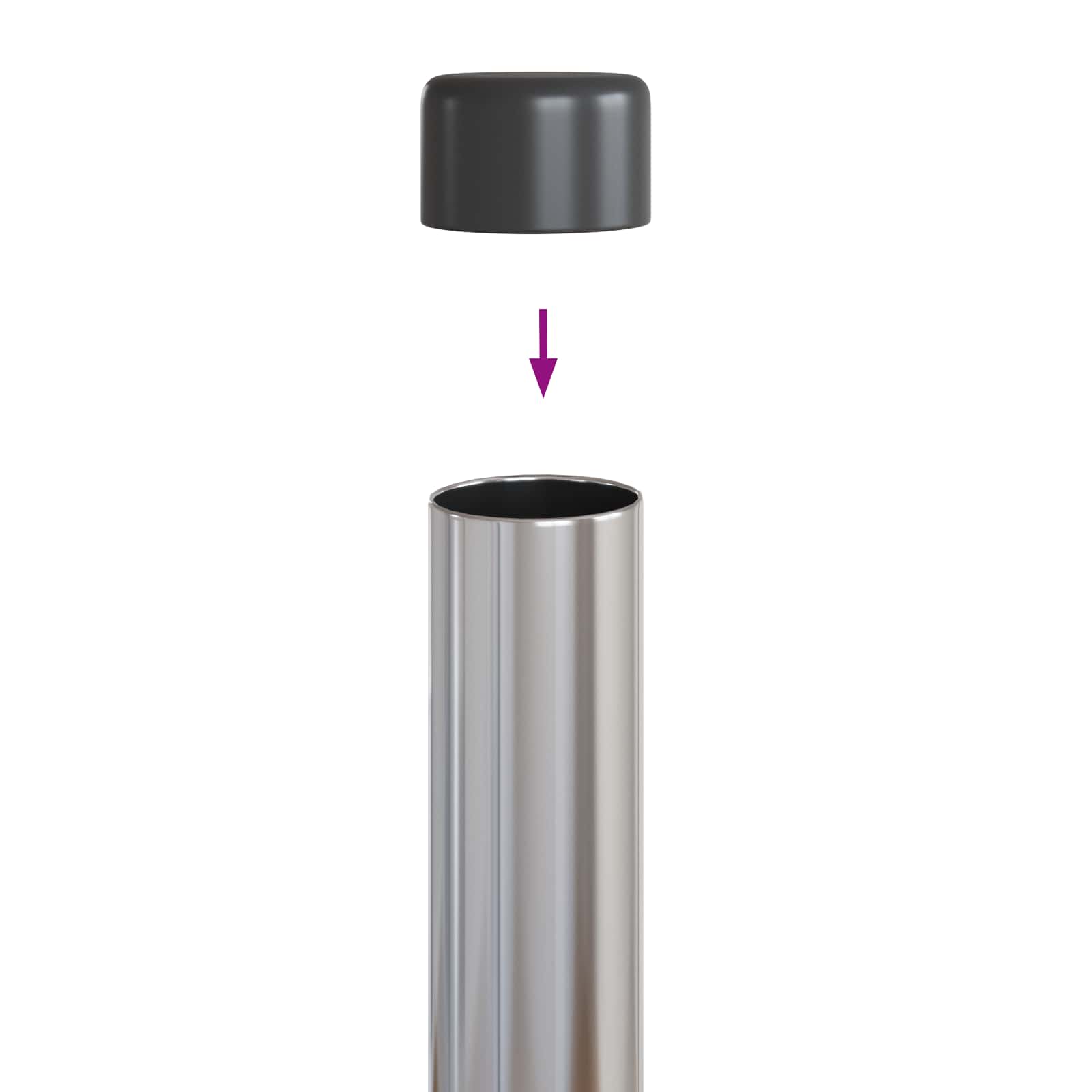 Στύλος Περιφράξεων 2 pcs Ασημί 60 cm