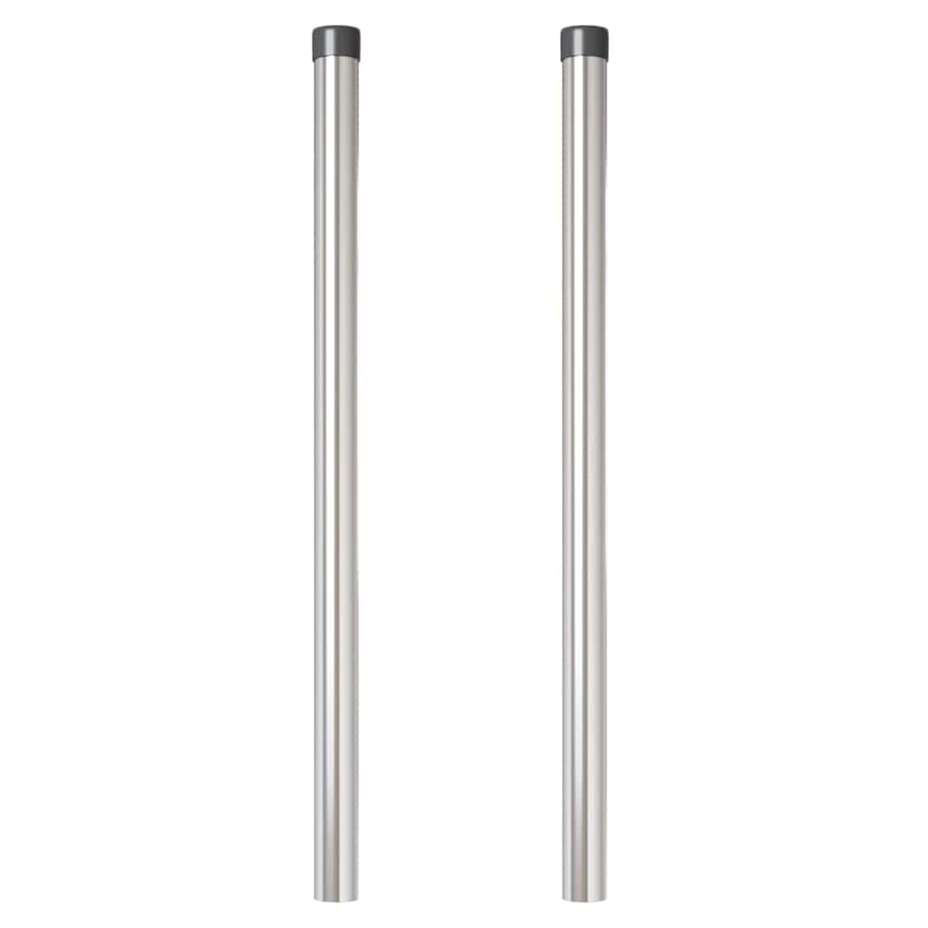 Στύλος Περιφράξεων 2 pcs Ασημί 90 cm