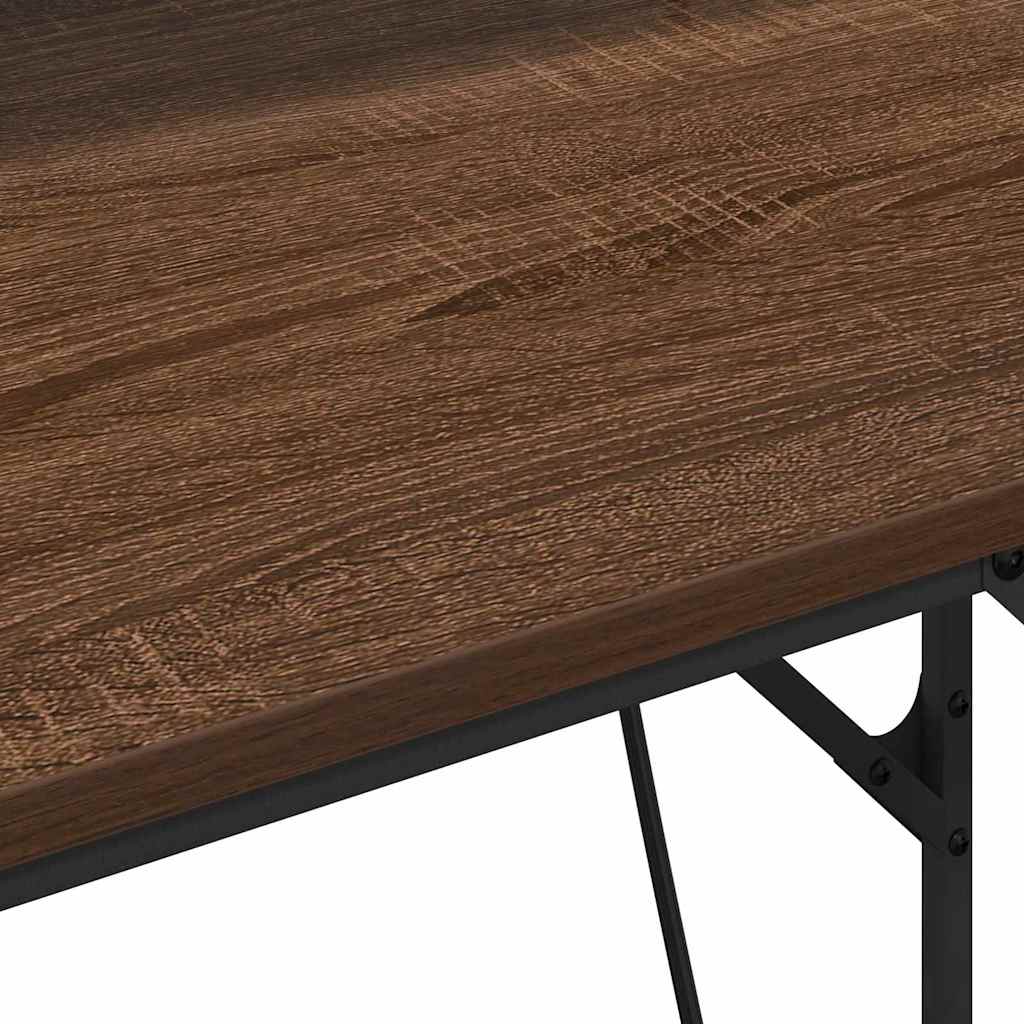 Γραφείο με ράφι Καφέ δρυς 100 x 50 x 86,5 εκ Επεξεργασμένο ξύλο - Pakobazaar