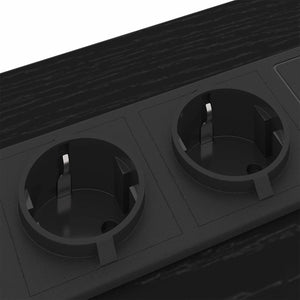 Κομοδίνο 2 pcs Μαύρη Οξυά 30 x 48 x 61 εκ Επεξεργασμένο ξύλο - Pakobazaar