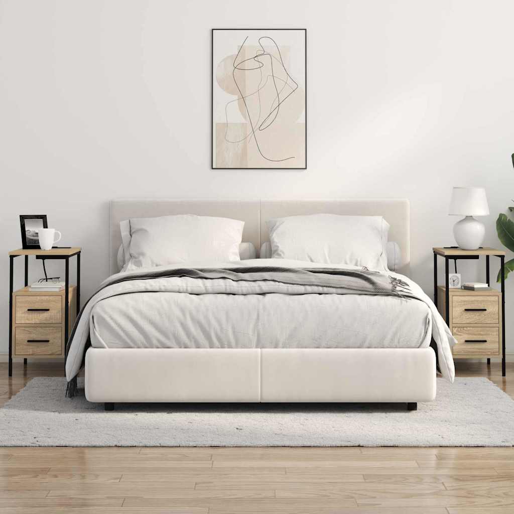 Κομοδίνο 2 pcs Δρύς Sonoma 30 x 48 x 61 εκ Επεξεργασμένο ξύλο - Pakobazaar