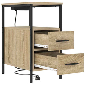 Κομοδίνο 2 pcs Δρύς Sonoma 30 x 48 x 61 εκ Επεξεργασμένο ξύλο - Pakobazaar