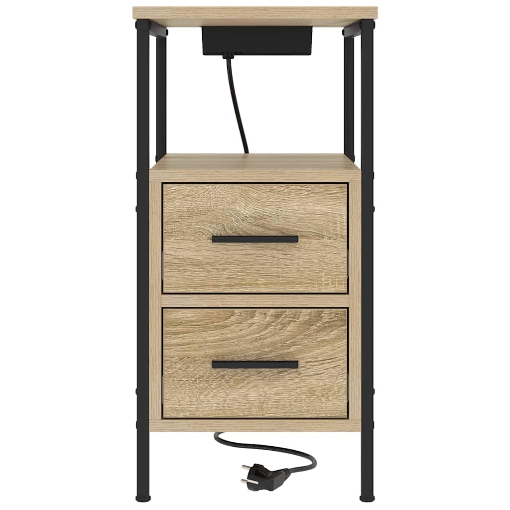 Κομοδίνο 2 pcs Δρύς Sonoma 30 x 48 x 61 εκ Επεξεργασμένο ξύλο - Pakobazaar