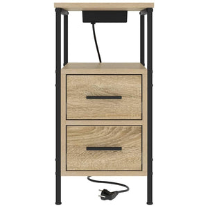 Κομοδίνο 2 pcs Δρύς Sonoma 30 x 48 x 61 εκ Επεξεργασμένο ξύλο - Pakobazaar