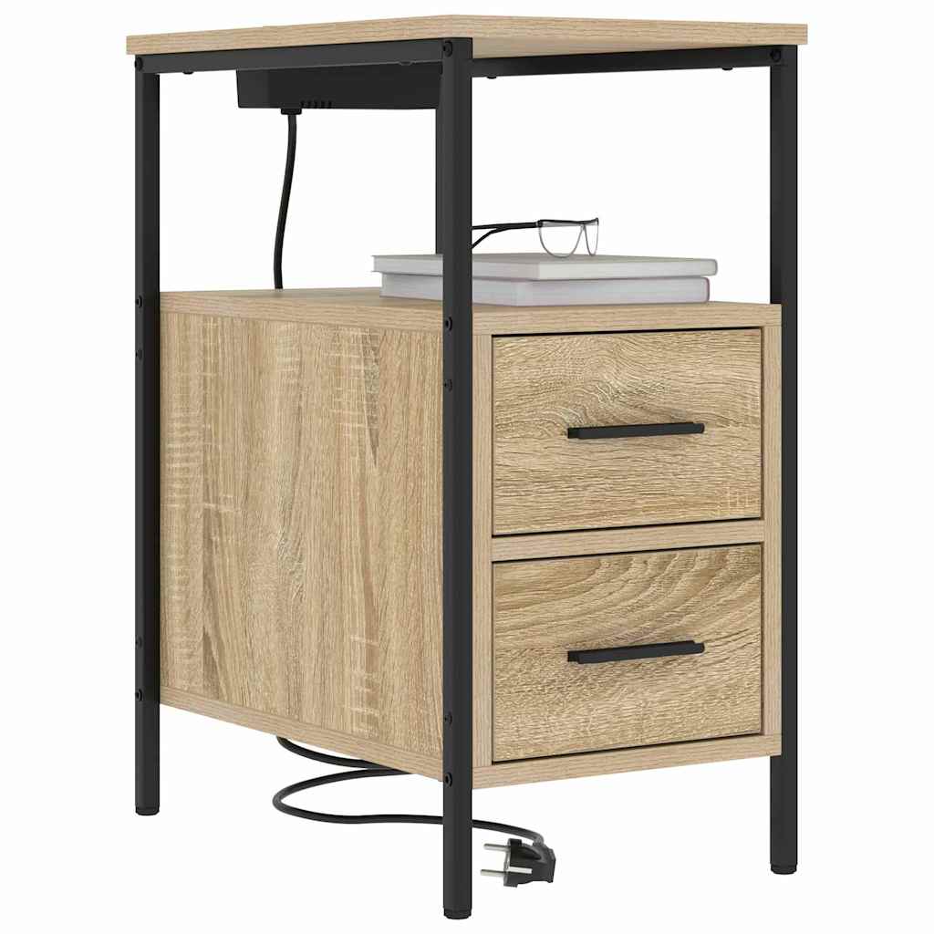 Κομοδίνο 2 pcs Δρύς Sonoma 30 x 48 x 61 εκ Επεξεργασμένο ξύλο - Pakobazaar