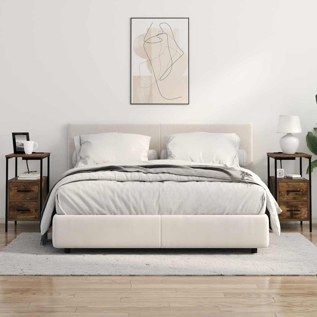 Κομοδίνο 2 pcs Καπνιστό Δρύς 30 x 48 x 61 εκ Επεξεργασμένο ξύλο - Pakobazaar