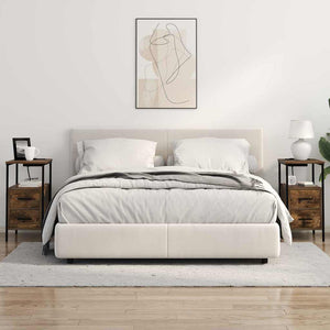 Κομοδίνο 2 pcs Καπνιστό Δρύς 30 x 48 x 61 εκ Επεξεργασμένο ξύλο - Pakobazaar