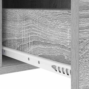Κομοδίνο 2 pcs Γκρίζο Σονομα 30 x 48 x 61 εκ Επεξεργασμένο ξύλο - Pakobazaar
