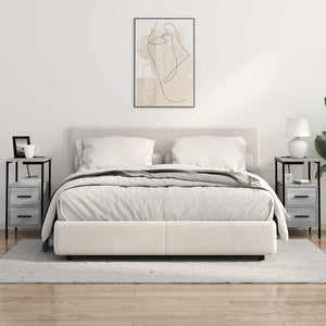 Κομοδίνο 2 pcs Γκρίζο Σονομα 30 x 48 x 61 εκ Επεξεργασμένο ξύλο - Pakobazaar
