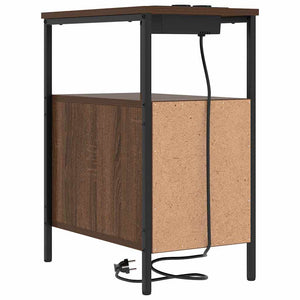 Κομοδίνο 2 pcs Καφέ δρυς 30 x 48 x 61 εκ Επεξεργασμένο ξύλο - Pakobazaar