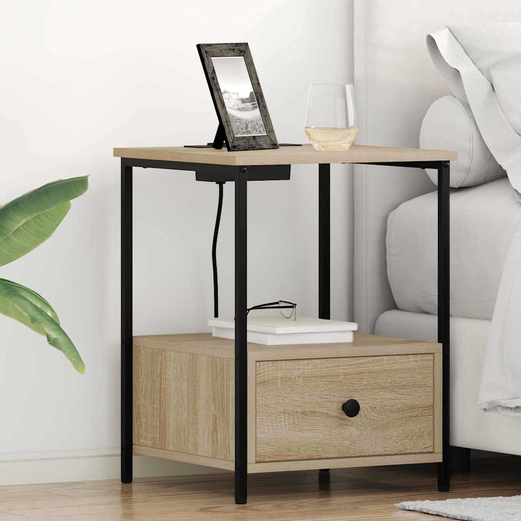 Κομοδίνο 2 pcs Δρύς Sonoma 42 x 41 x 56 εκ. Επεξεργασμένο ξύλο - Pakobazaar