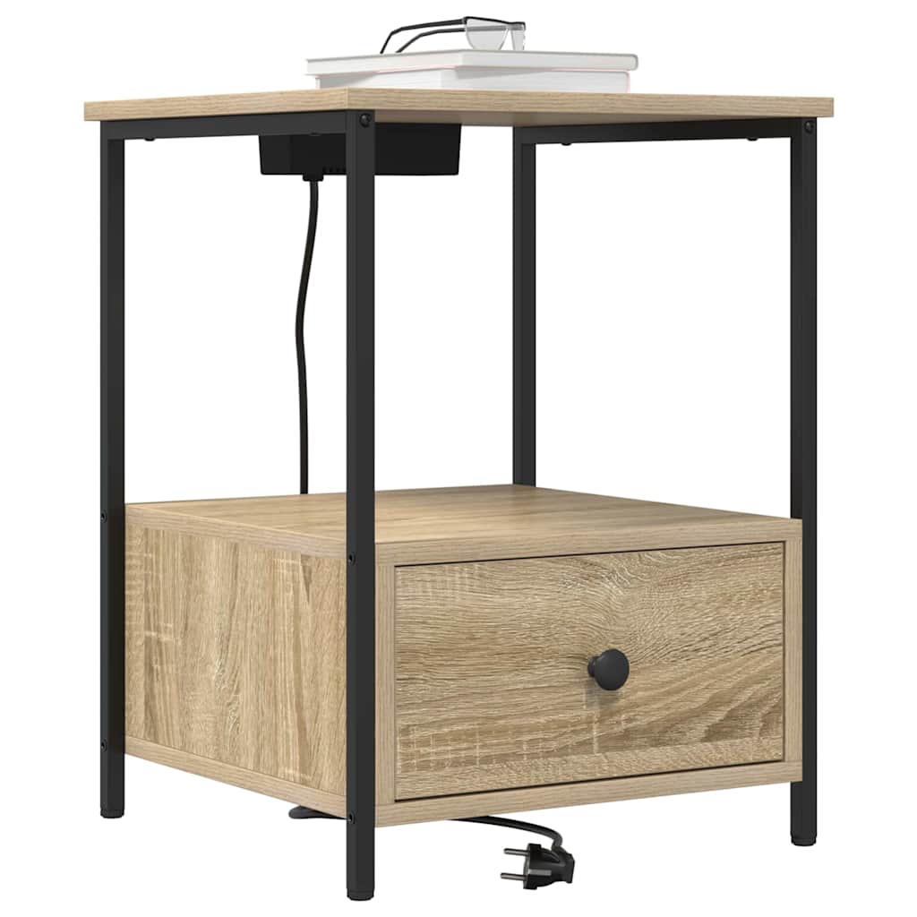 Κομοδίνο 2 pcs Δρύς Sonoma 42 x 41 x 56 εκ. Επεξεργασμένο ξύλο - Pakobazaar