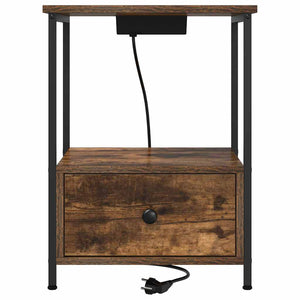 Κομοδίνο με συρτάρι 2 pcs Καπνιστό Δρύς 42 x 41 x 56 εκ. - Pakobazaar
