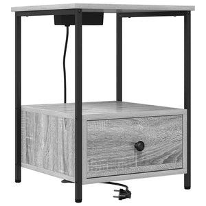 Κομοδίνο με συρτάρι 2 pcs Γκρίζο Σονομα 42 x 41 x 56 εκ. - Pakobazaar