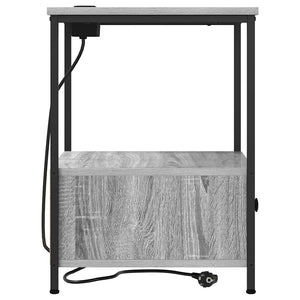 Κομοδίνο με συρτάρι 2 pcs Γκρίζο Σονομα 42 x 41 x 56 εκ. - Pakobazaar