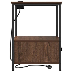 Κομοδίνο 2 pcs Καφέ δρυς 42 x 41 x 56 εκ. Επεξεργασμένο ξύλο - Pakobazaar