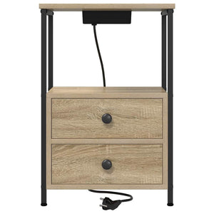 Κομοδίνο 2 pcs Δρύς Sonoma 40 x 31 x 60 εκ. Επεξεργασμένο ξύλο - Pakobazaar