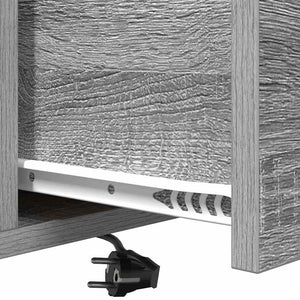 Κομοδίνο με συρτάρι 2 pcs Γκρίζο Σονομα 40 x 31 x 60 εκ. - Pakobazaar
