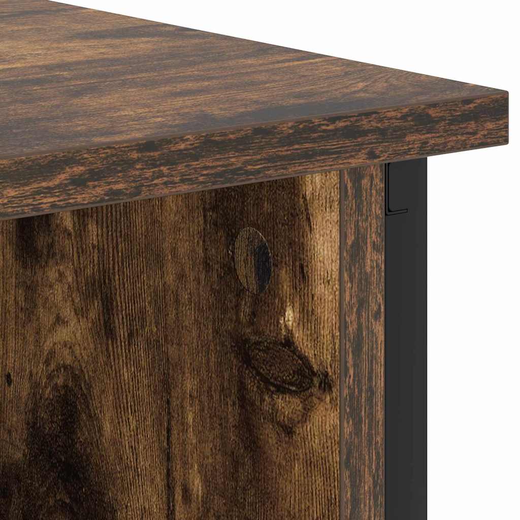 Κομοδίνο 2 pcs Καπνιστό Δρύς 38 x 31 x 61 εκ Επεξεργασμένο ξύλο - Pakobazaar