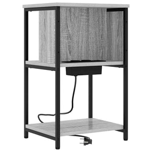 Κομοδίνο 2 pcs Γκρίζο Σονομα 38 x 31 x 61 εκ Επεξεργασμένο ξύλο - Pakobazaar
