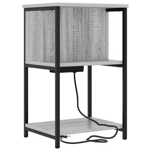 Κομοδίνο 2 pcs Γκρίζο Σονομα 38 x 31 x 61 εκ Επεξεργασμένο ξύλο - Pakobazaar