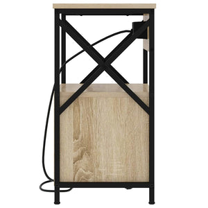 Κομοδίνο 2 pcs Δρύς Sonoma 40 x 31 x 60 εκ. Επεξεργασμένο ξύλο - Pakobazaar