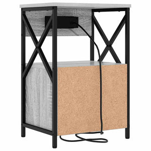 Κομοδίνο με συρτάρι 2 pcs Γκρίζο Σονομα 40 x 31 x 60 εκ. - Pakobazaar