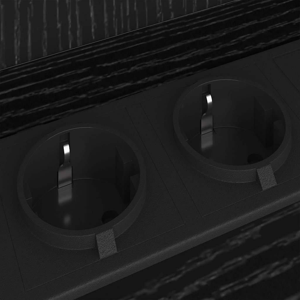 Κομοδίνο 2 pcs Μαύρη Οξυά 40 x 40 x 61 εκ Επεξεργασμένο ξύλο - Pakobazaar