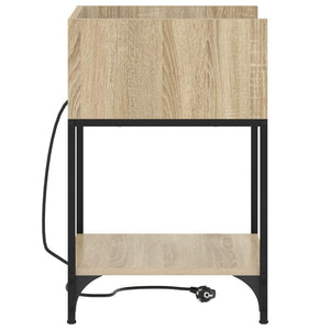 Κομοδίνο 2 pcs Δρύς Sonoma 40 x 40 x 61 εκ Επεξεργασμένο ξύλο - Pakobazaar