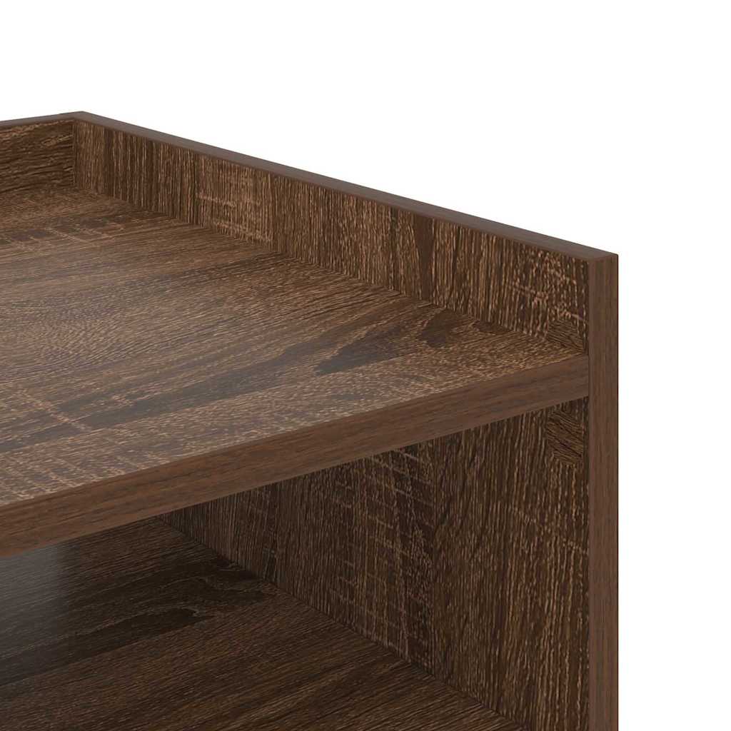 Κομοδίνο 2 pcs Καφέ δρυς 40 x 40 x 61 εκ Επεξεργασμένο ξύλο