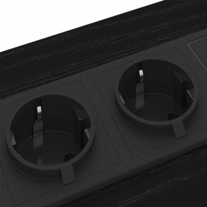 Κομοδίνο 2 pcs Μαύρη Οξυά 42 x 41 x 61 εκ Επεξεργασμένο ξύλο - Pakobazaar