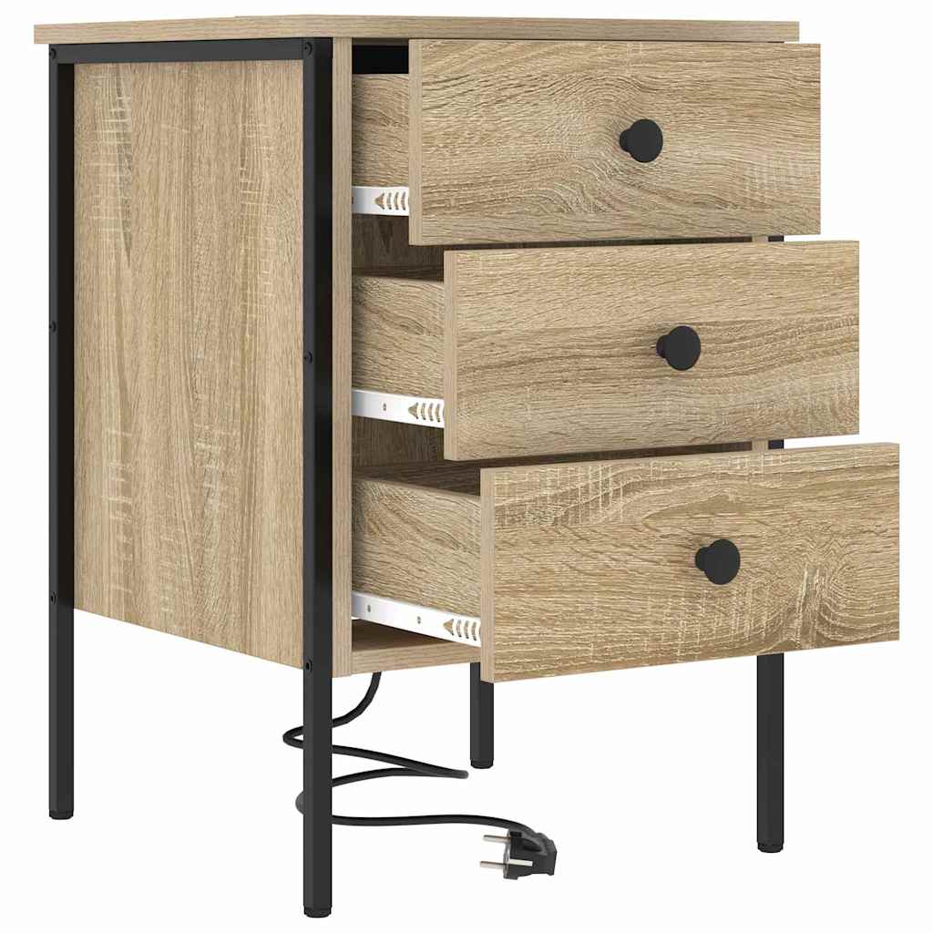 Κομοδίνο 2 pcs Δρύς Sonoma 42 x 41 x 61 εκ Επεξεργασμένο ξύλο - Pakobazaar
