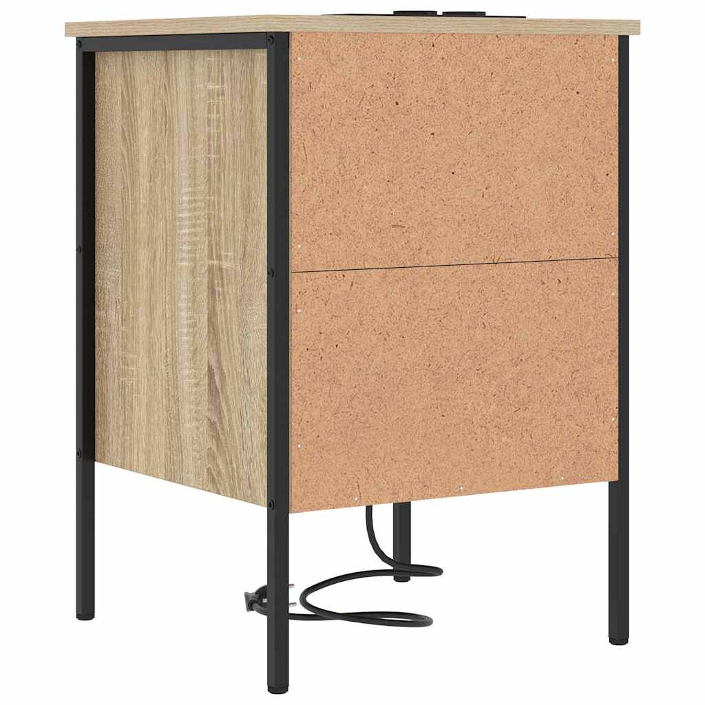 Κομοδίνο 2 pcs Δρύς Sonoma 42 x 41 x 61 εκ Επεξεργασμένο ξύλο - Pakobazaar